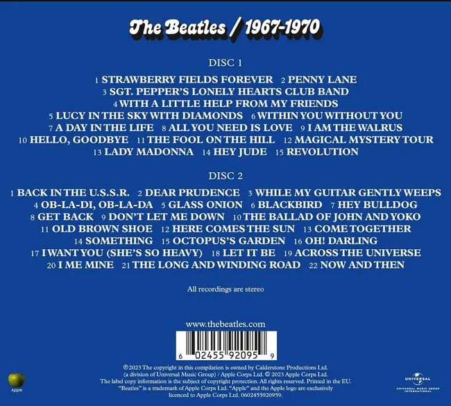 The Beatles - Remastered Red & Blue 2023