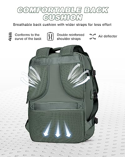 Travel Backpack For Women Men Airline Approved Personal Item Bag For Airlines Carry On Backpack Flight Approved Waterproof Backpack For Traveling On Airplane College Laptop Backpack Travel Must Haves