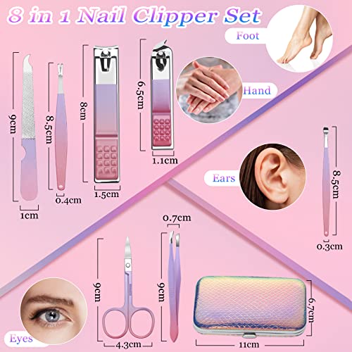 Manicure Set Personal Care Nail Clipper Kit Manicure Professional Manicure Pedicure Set Mens Accessories Personal Care Set Nail Grooming Kit Present for Men Husband Boyfriend Parent