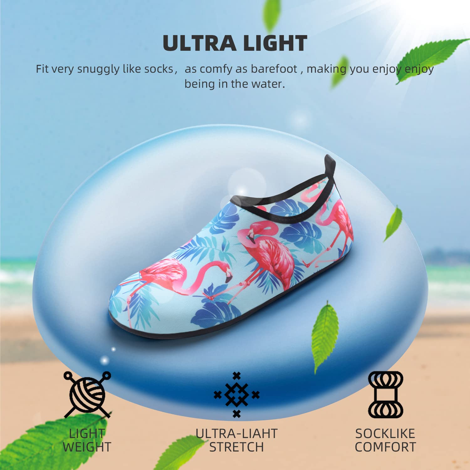 Water Shoes for Women Men Quick-Dry Aqua Socks Swim Beach Barefoot Yoga Exercise Wear Sport Accessories Pool Camping Must Haves Adult Youth Size