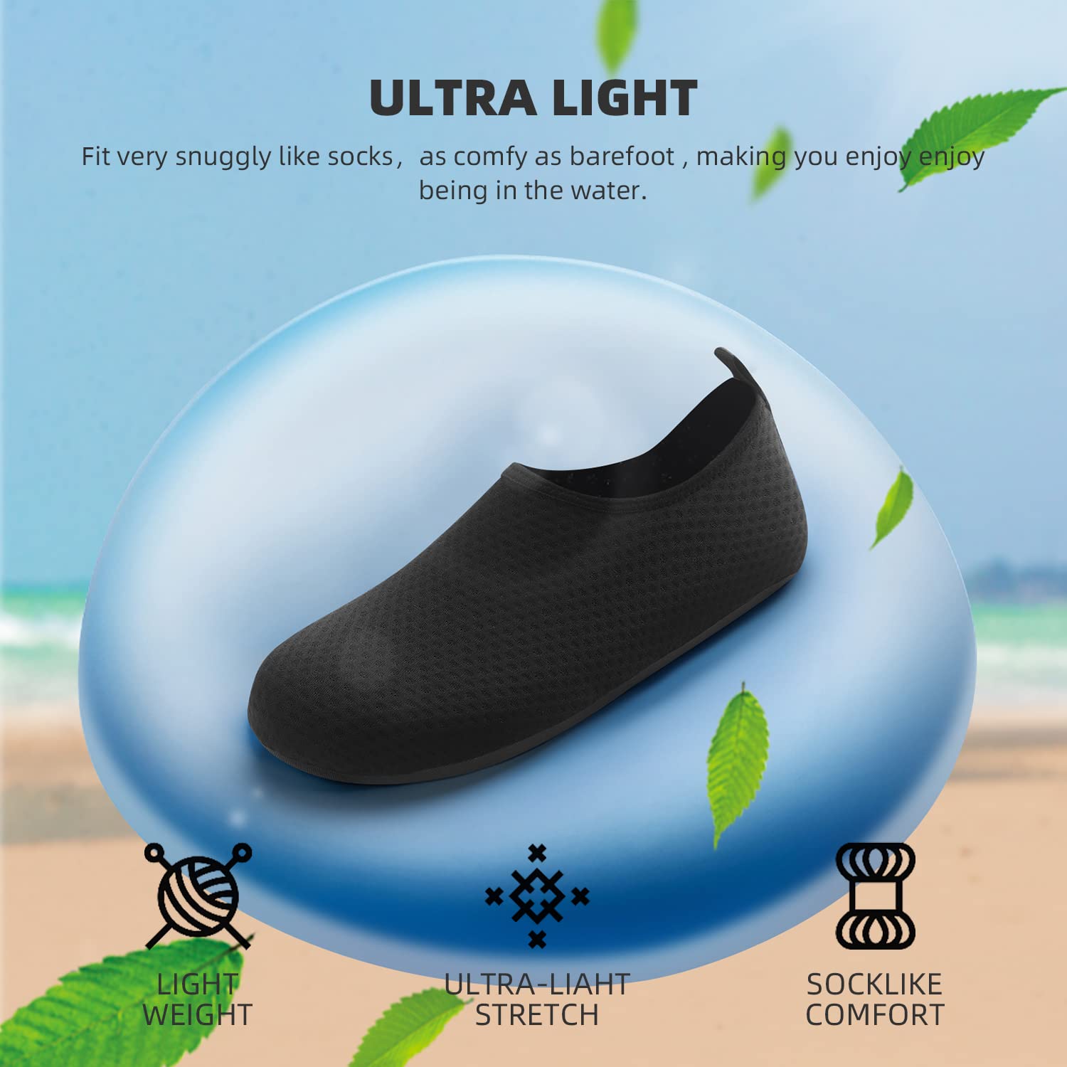 Water Shoes for Women Men Quick-Dry Aqua Socks Swim Beach Barefoot Yoga Exercise Wear Sport Accessories Pool Camping Must Haves Adult Youth Size