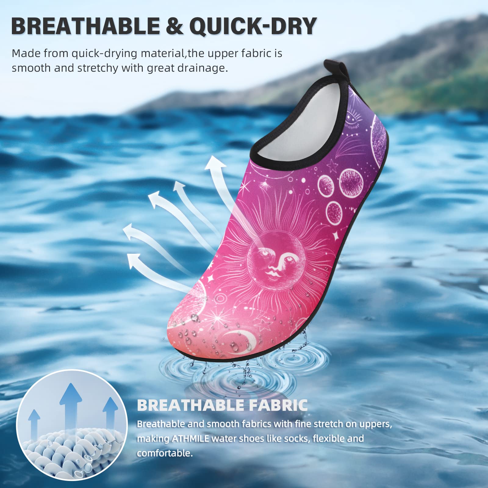 Water Shoes for Women Men Quick-Dry Aqua Socks Swim Beach Barefoot Yoga Exercise Wear Sport Accessories Pool Camping Must Haves Adult Youth Size