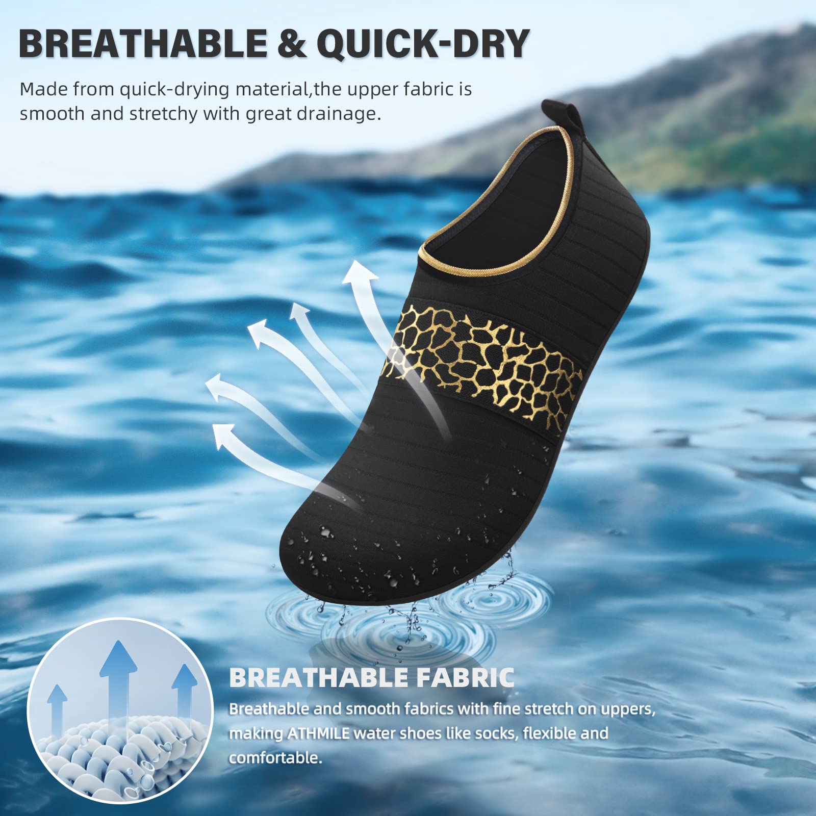 Water Shoes for Women Men Quick-Dry Aqua Socks Swim Beach Barefoot Yoga Exercise Wear Sport Accessories Pool Camping Must Haves Adult Youth Size