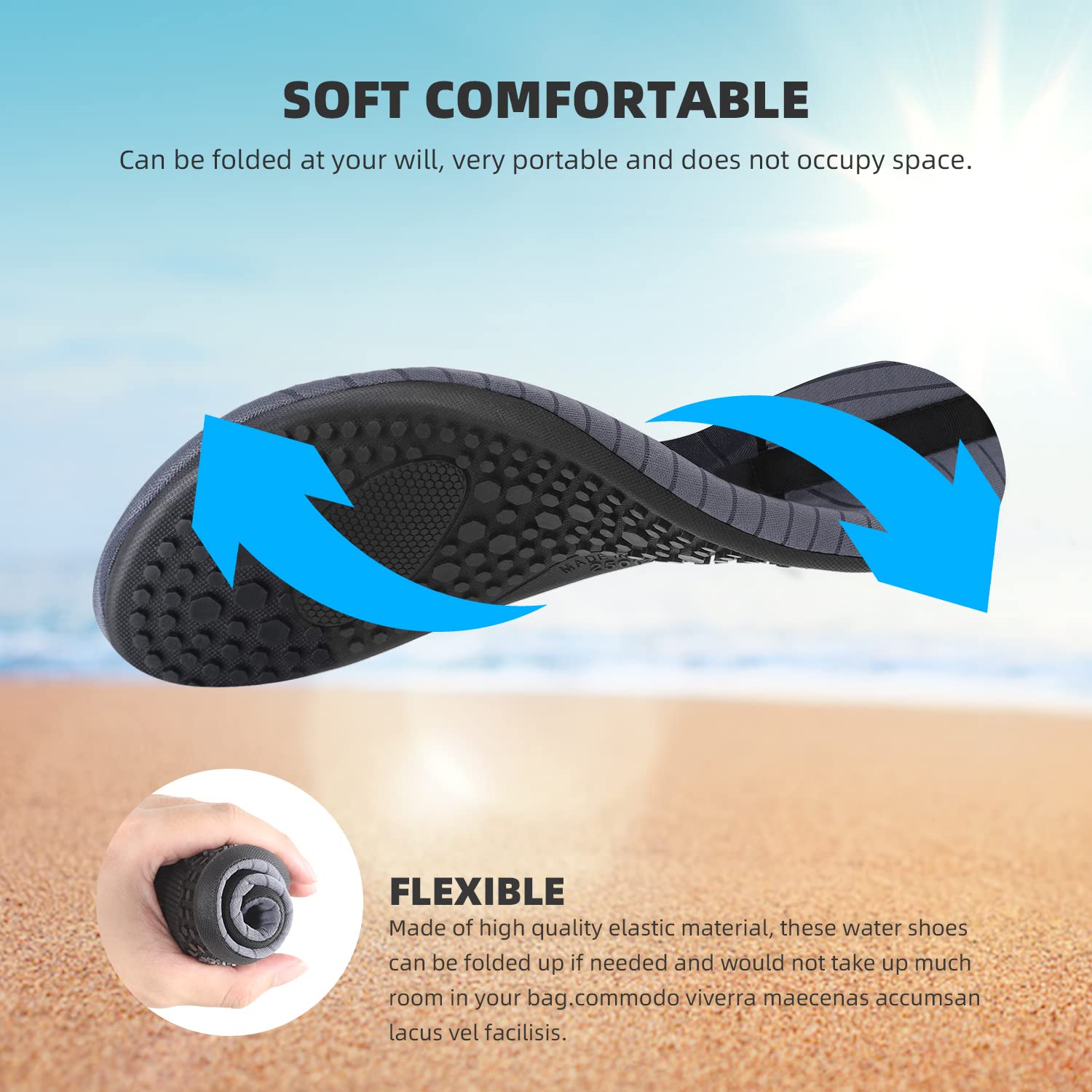 Water Shoes for Women Men Quick-Dry Aqua Socks Swim Beach Barefoot Yoga Exercise Wear Sport Accessories Pool Camping Must Haves Adult Youth Size