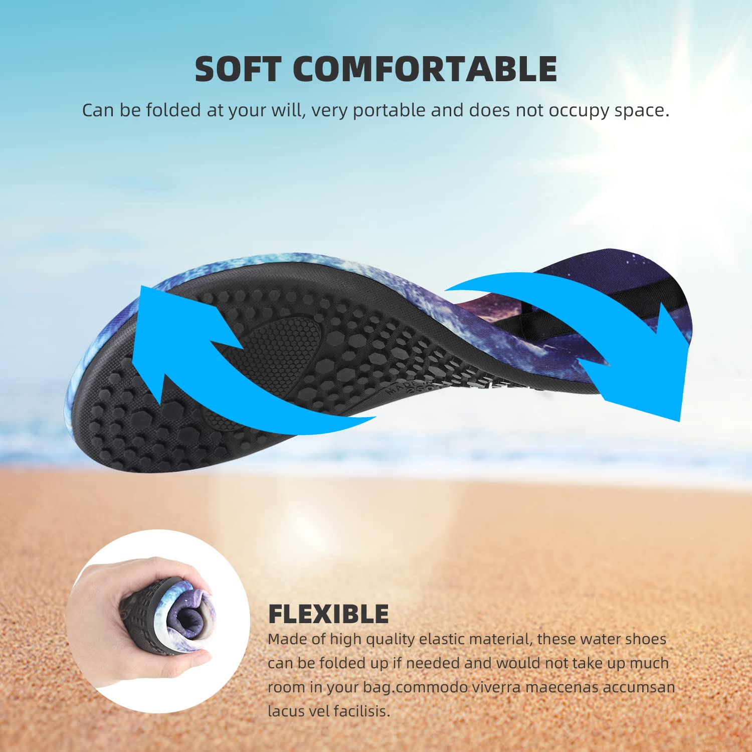 Water Shoes for Women Men Quick-Dry Aqua Socks Swim Beach Barefoot Yoga Exercise Wear Sport Accessories Pool Camping Must Haves Adult Youth Size