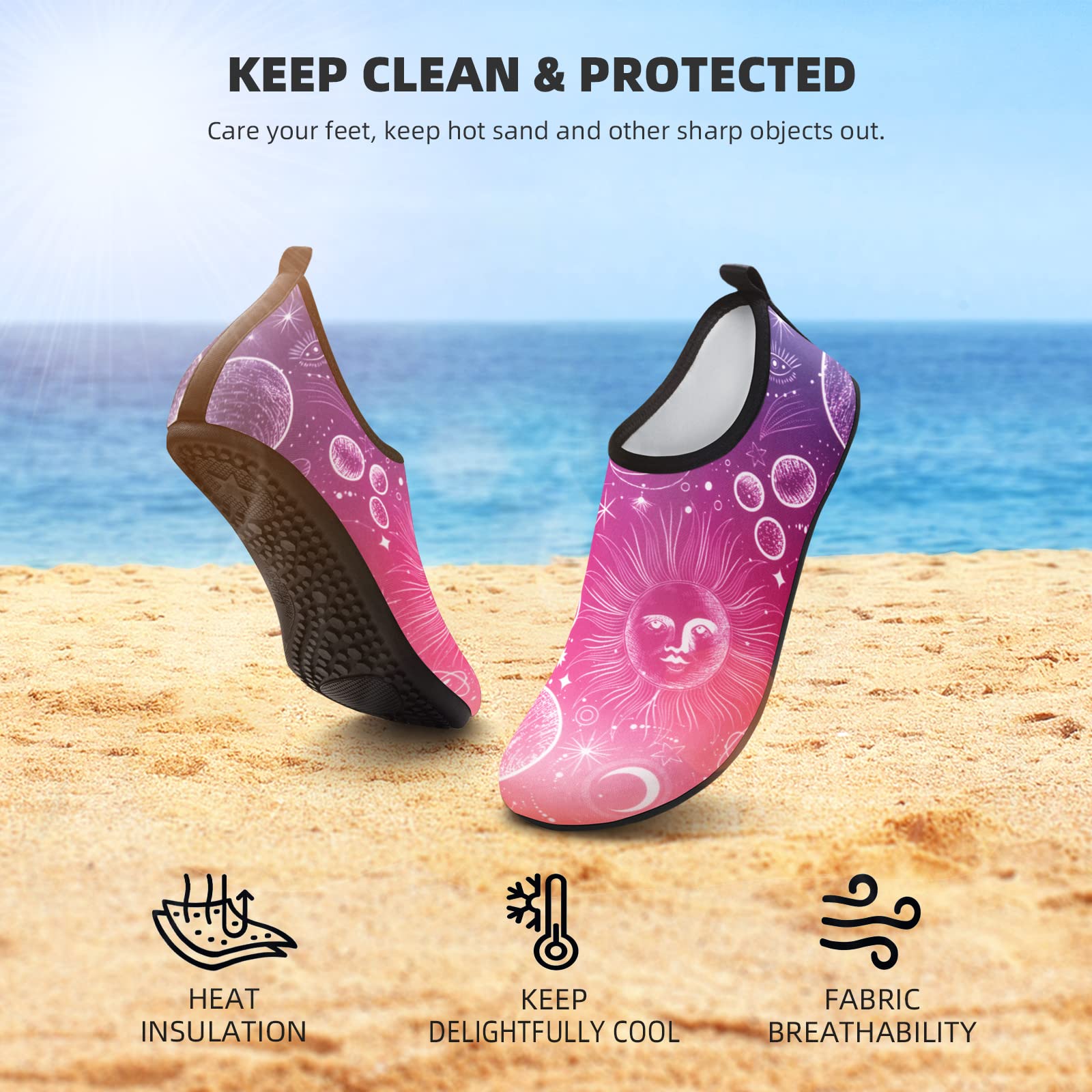 Water Shoes for Women Men Quick-Dry Aqua Socks Swim Beach Barefoot Yoga Exercise Wear Sport Accessories Pool Camping Must Haves Adult Youth Size