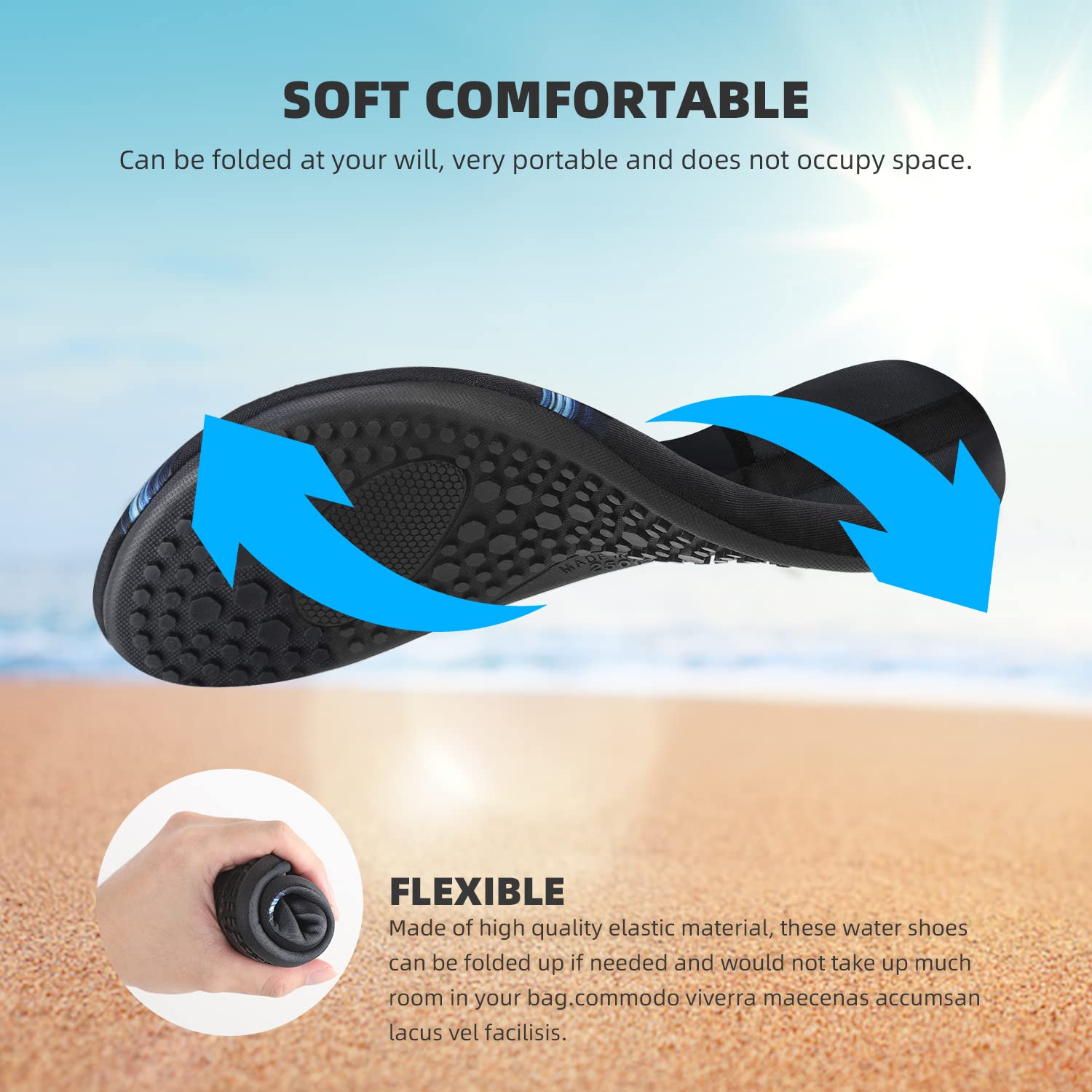 Water Shoes for Women Men Quick-Dry Aqua Socks Swim Beach Barefoot Yoga Exercise Wear Sport Accessories Pool Camping Must Haves Adult Youth Size