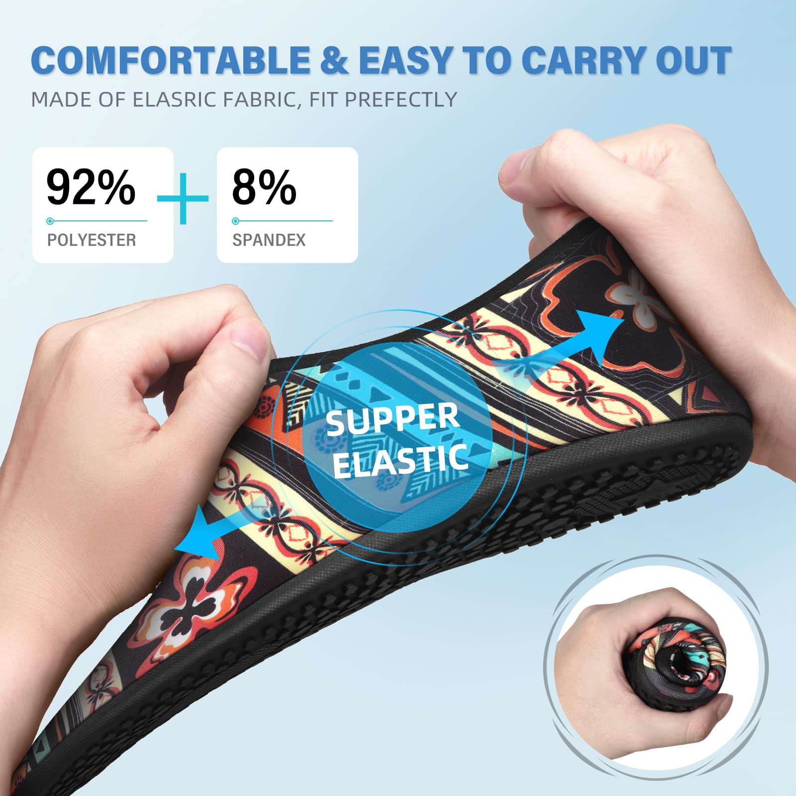 Water Shoes for Women Men Quick-Dry Aqua Socks Swim Beach Barefoot Yoga Exercise Wear Sport Accessories Pool Camping Must Haves Adult Youth Size