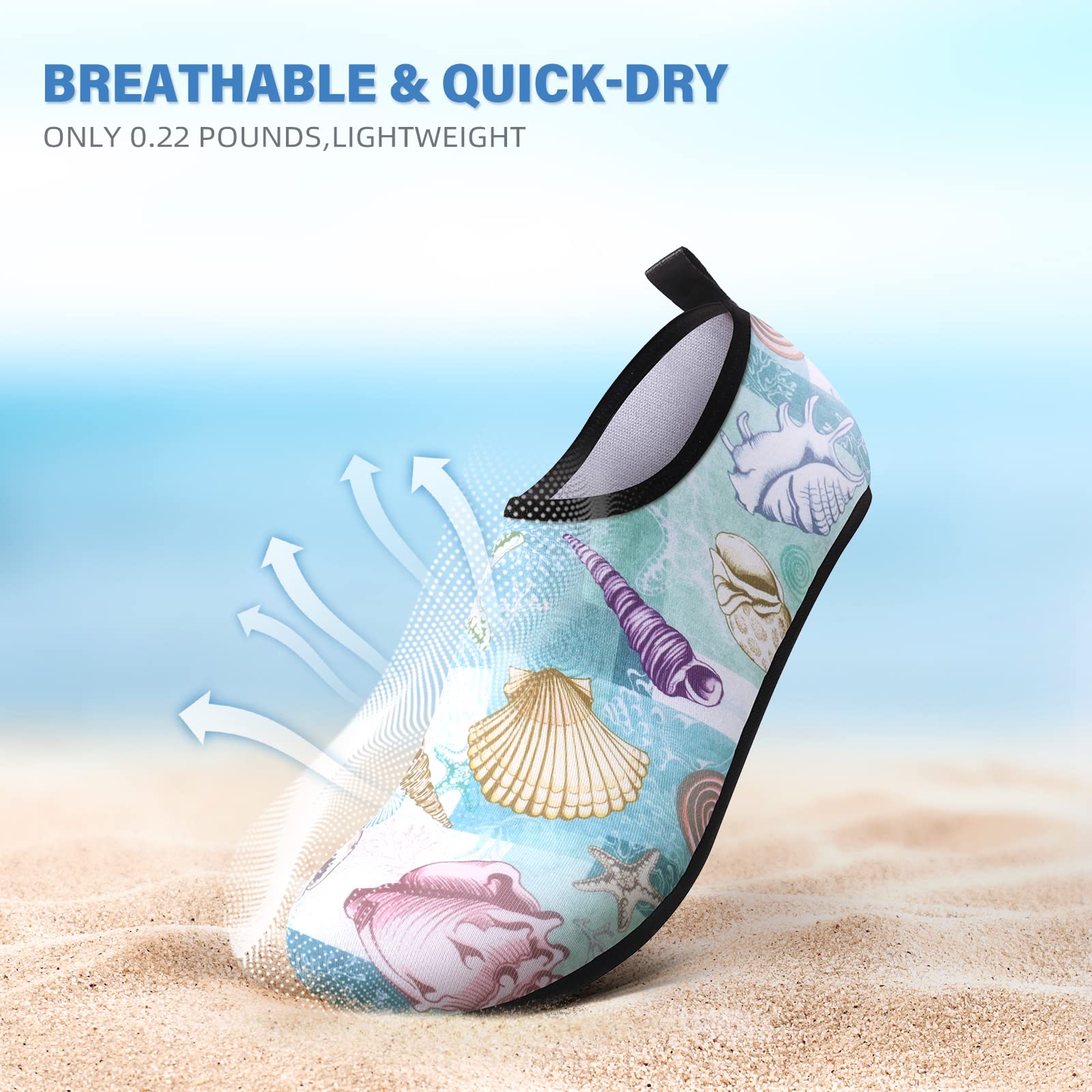 Water Shoes for Women Men Quick-Dry Aqua Socks Swim Beach Barefoot Yoga Exercise Wear Sport Accessories Pool Camping Must Haves Adult Youth Size