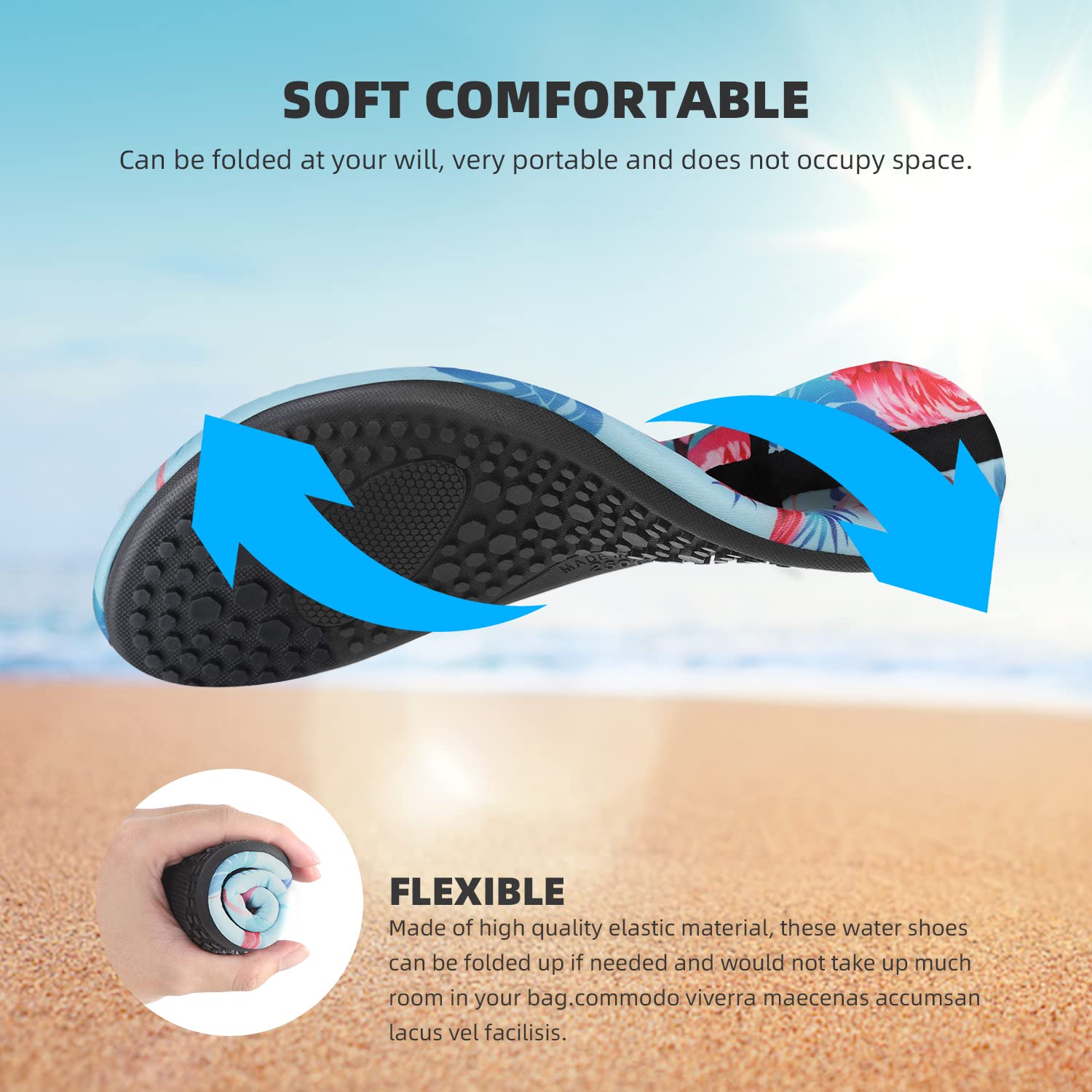 Water Shoes for Women Men Quick-Dry Aqua Socks Swim Beach Barefoot Yoga Exercise Wear Sport Accessories Pool Camping Must Haves Adult Youth Size