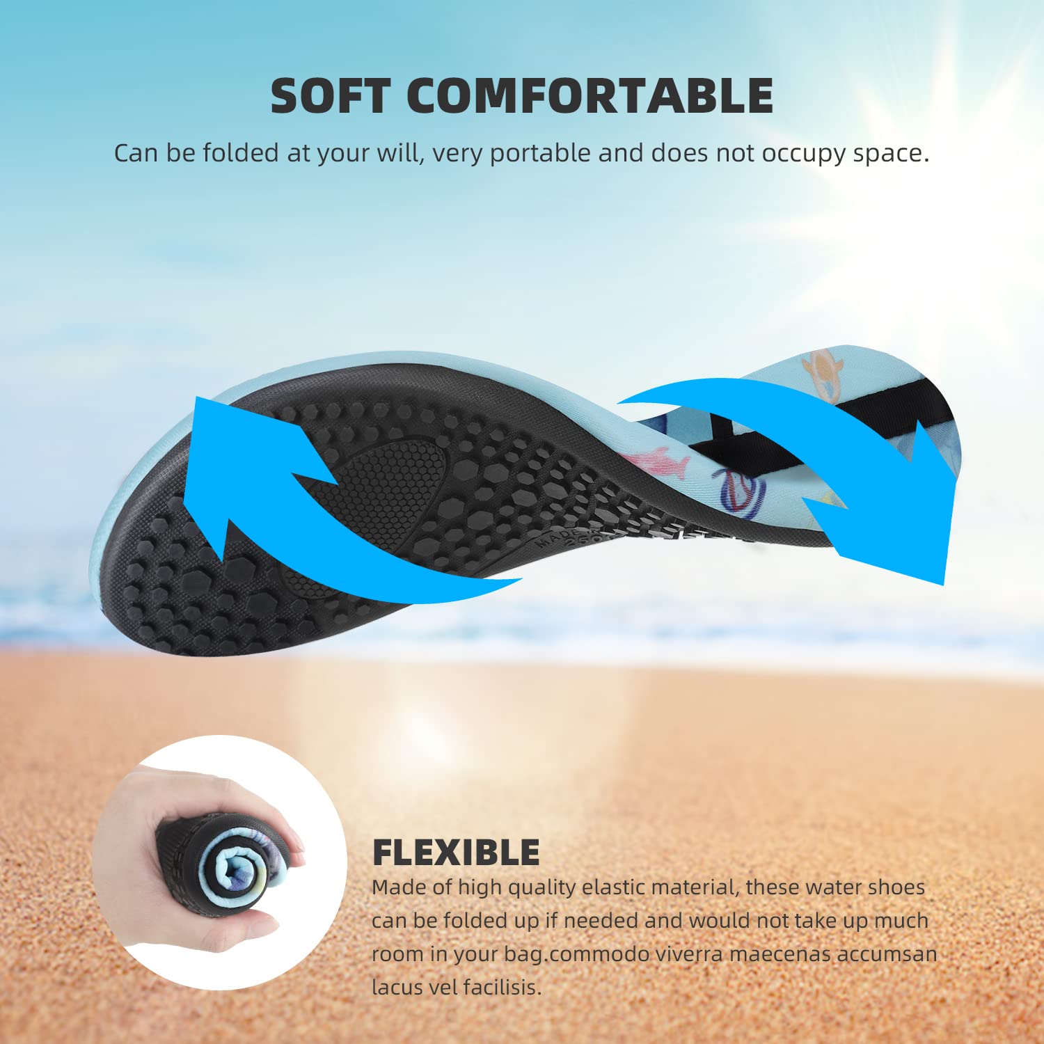 Water Shoes for Women Men Quick-Dry Aqua Socks Swim Beach Barefoot Yoga Exercise Wear Sport Accessories Pool Camping Must Haves Adult Youth Size