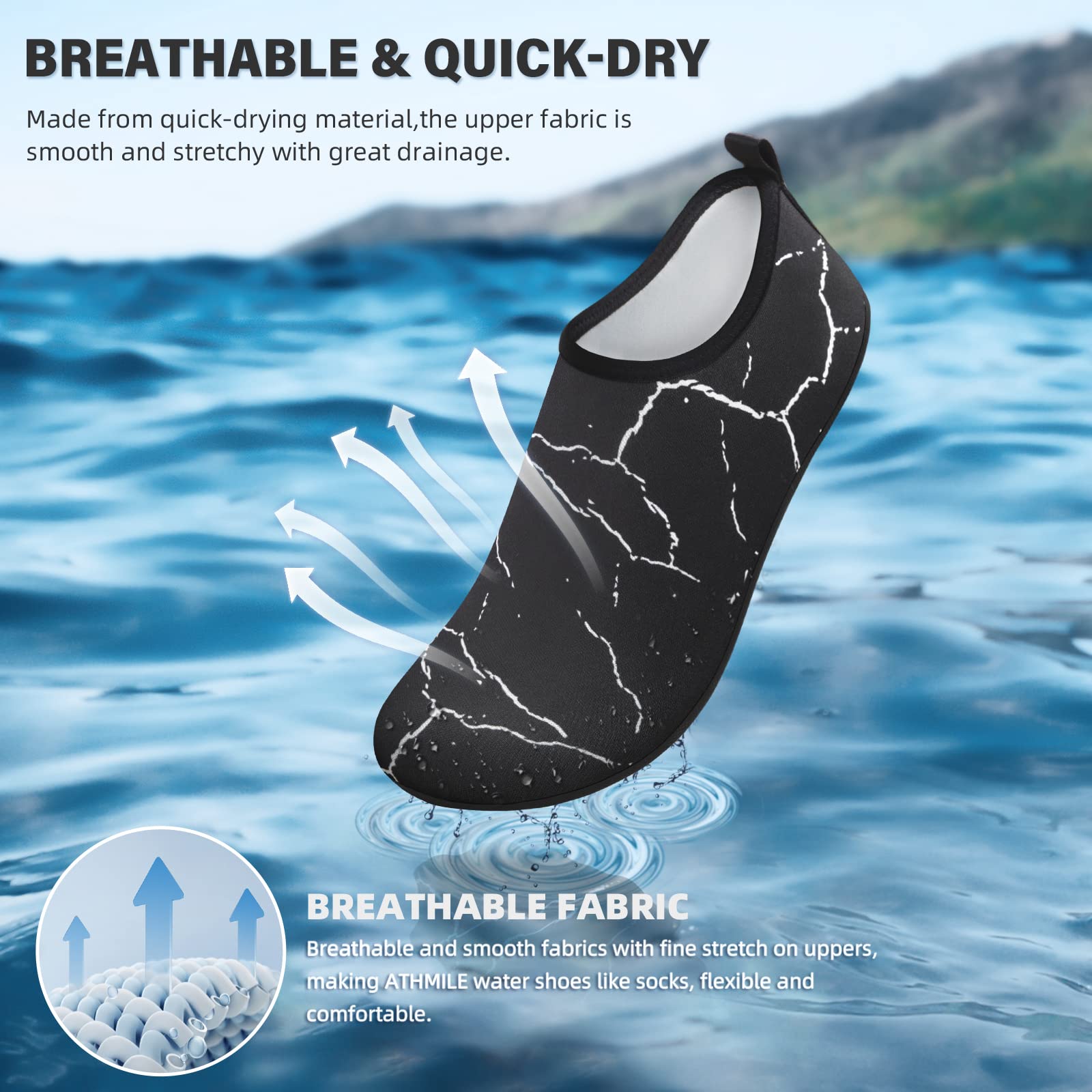 Water Shoes for Women Men Quick-Dry Aqua Socks Swim Beach Barefoot Yoga Exercise Wear Sport Accessories Pool Camping Must Haves Adult Youth Size