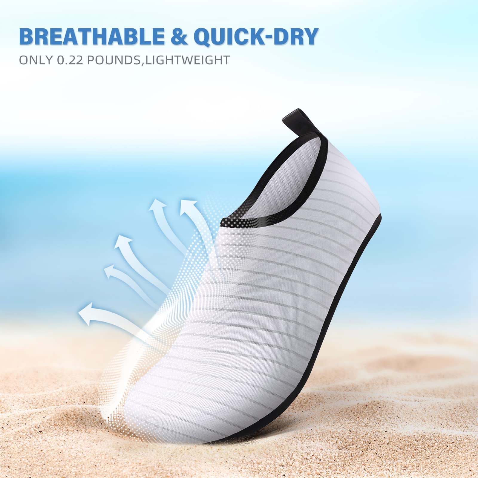 Water Shoes for Women Men Quick-Dry Aqua Socks Swim Beach Barefoot Yoga Exercise Wear Sport Accessories Pool Camping Must Haves Adult Youth Size