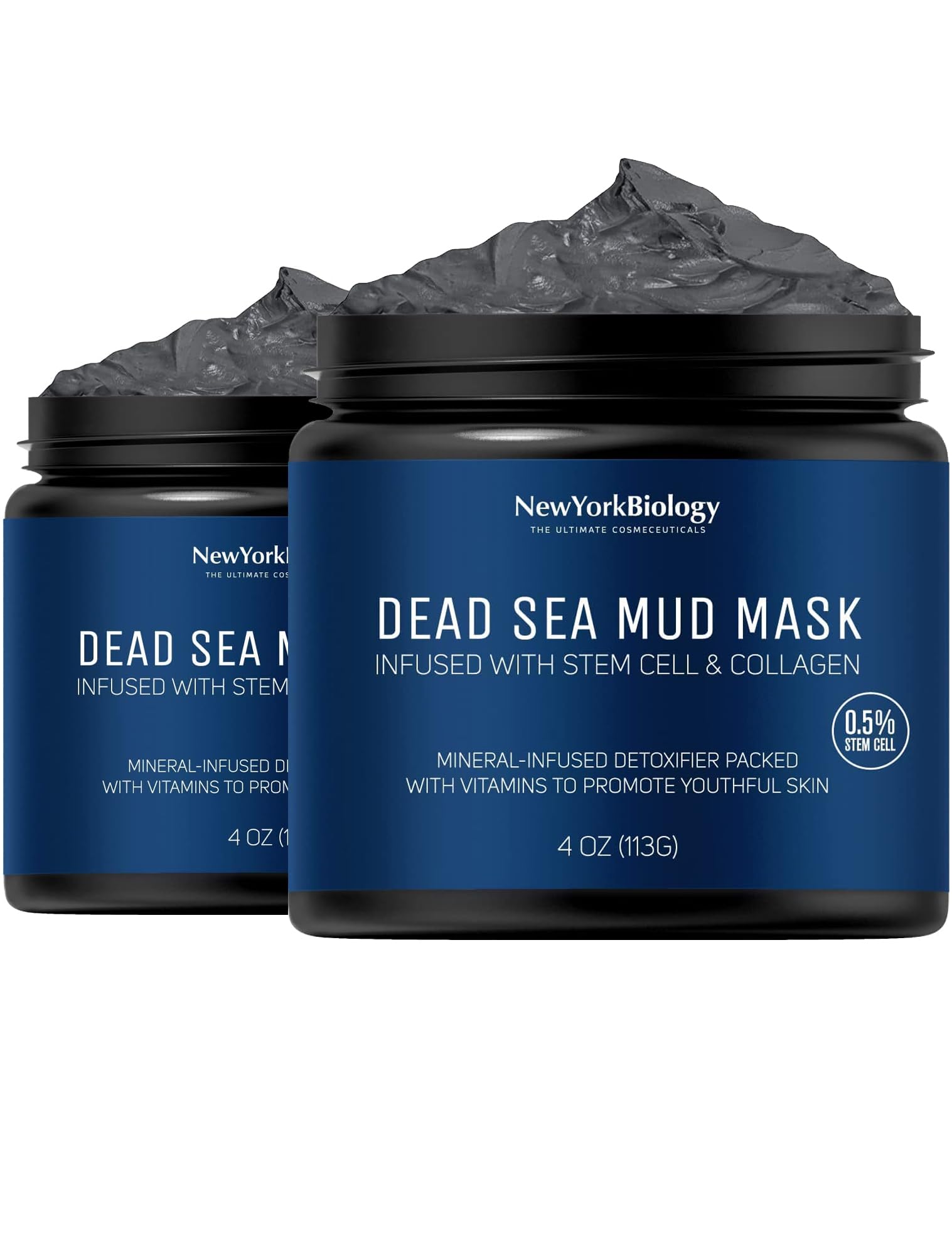 New York Biology Dead Sea Mud Mask for Face and Body - Spa Quality Pore Reducer for Acne, Blackheads & Oily Skin, Natural Skincare for Women, Men - Tightens Skin for A Healthier Complexion - 8.8 oz