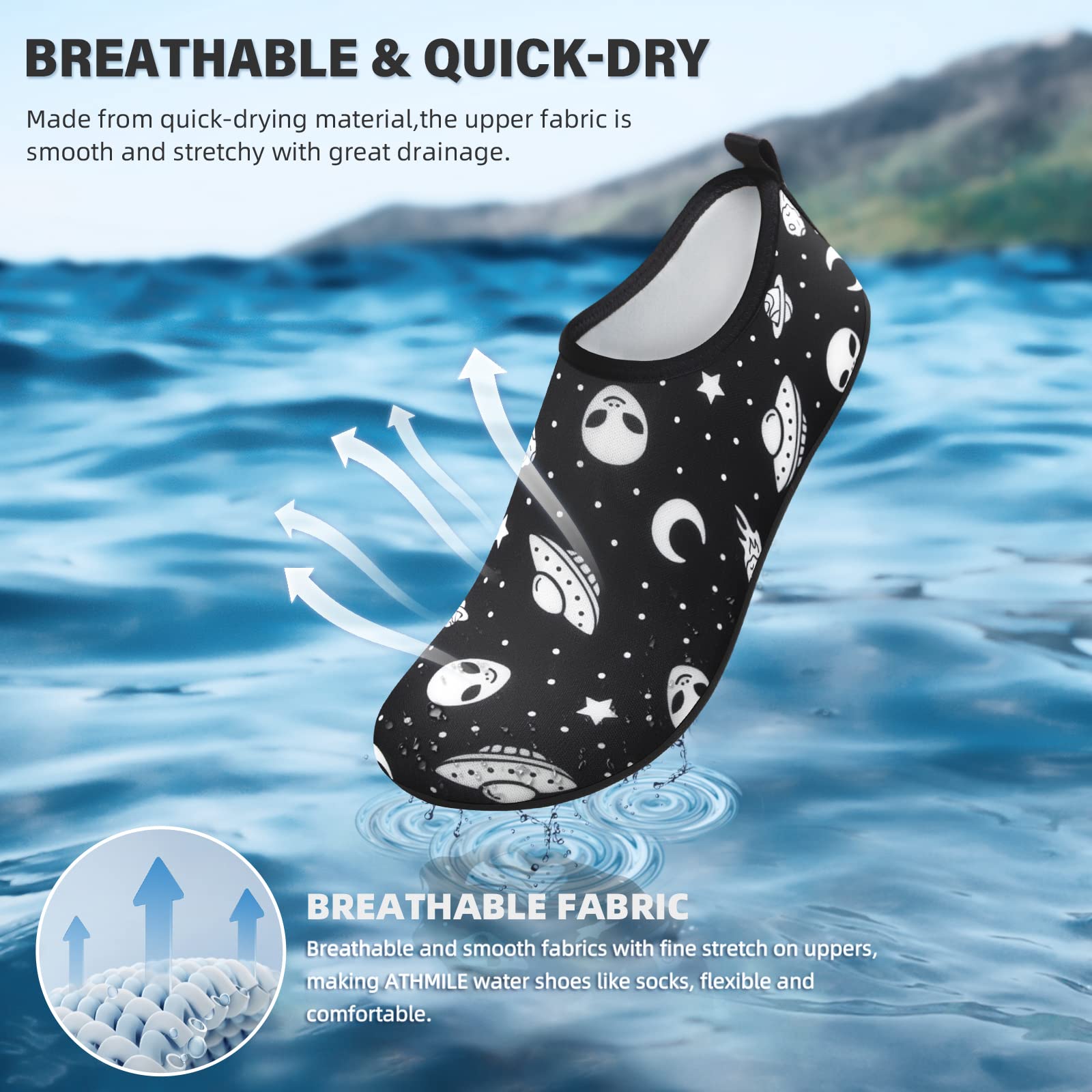 Water Shoes for Women Men Quick-Dry Aqua Socks Swim Beach Barefoot Yoga Exercise Wear Sport Accessories Pool Camping Must Haves Adult Youth Size