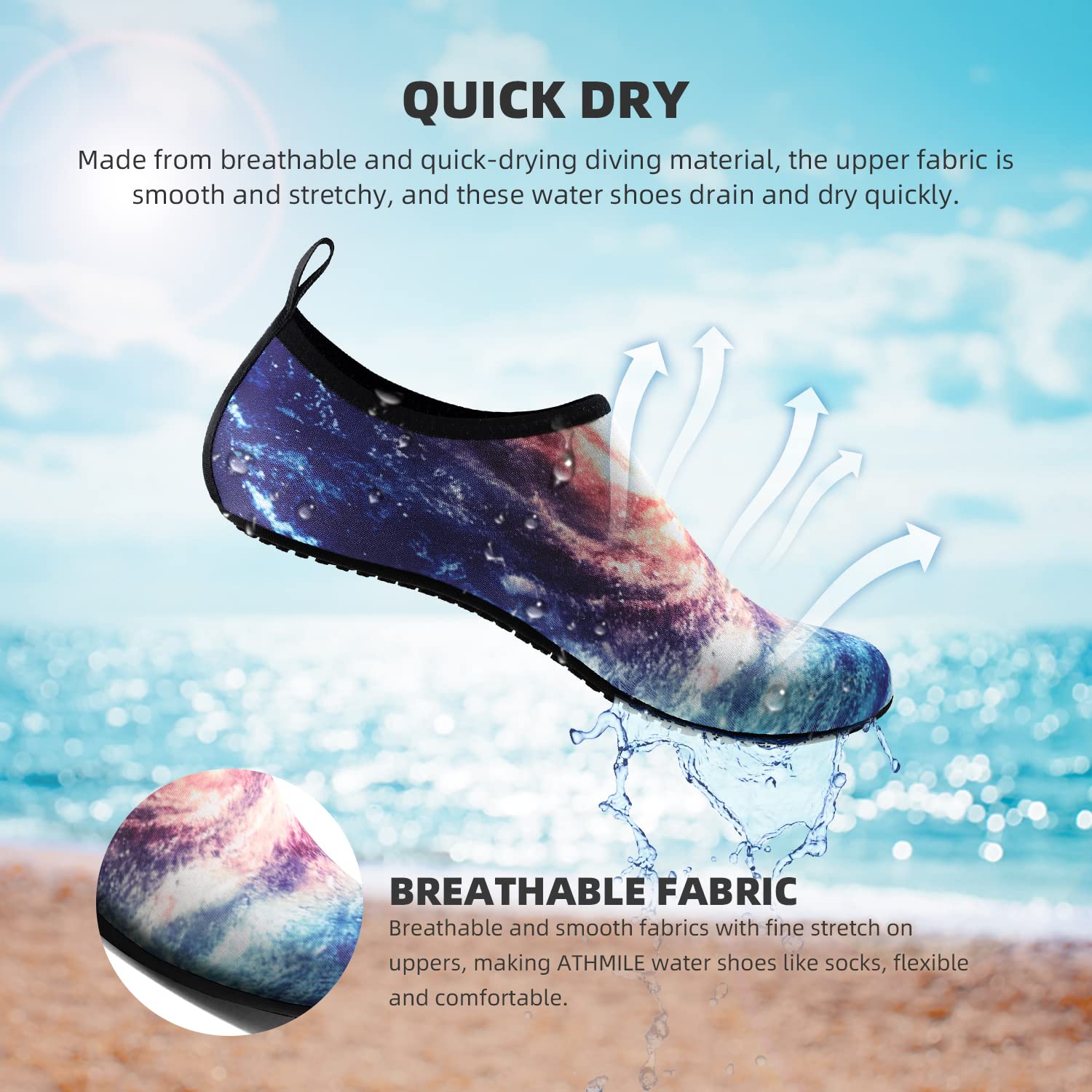 Water Shoes for Women Men Quick-Dry Aqua Socks Swim Beach Barefoot Yoga Exercise Wear Sport Accessories Pool Camping Must Haves Adult Youth Size