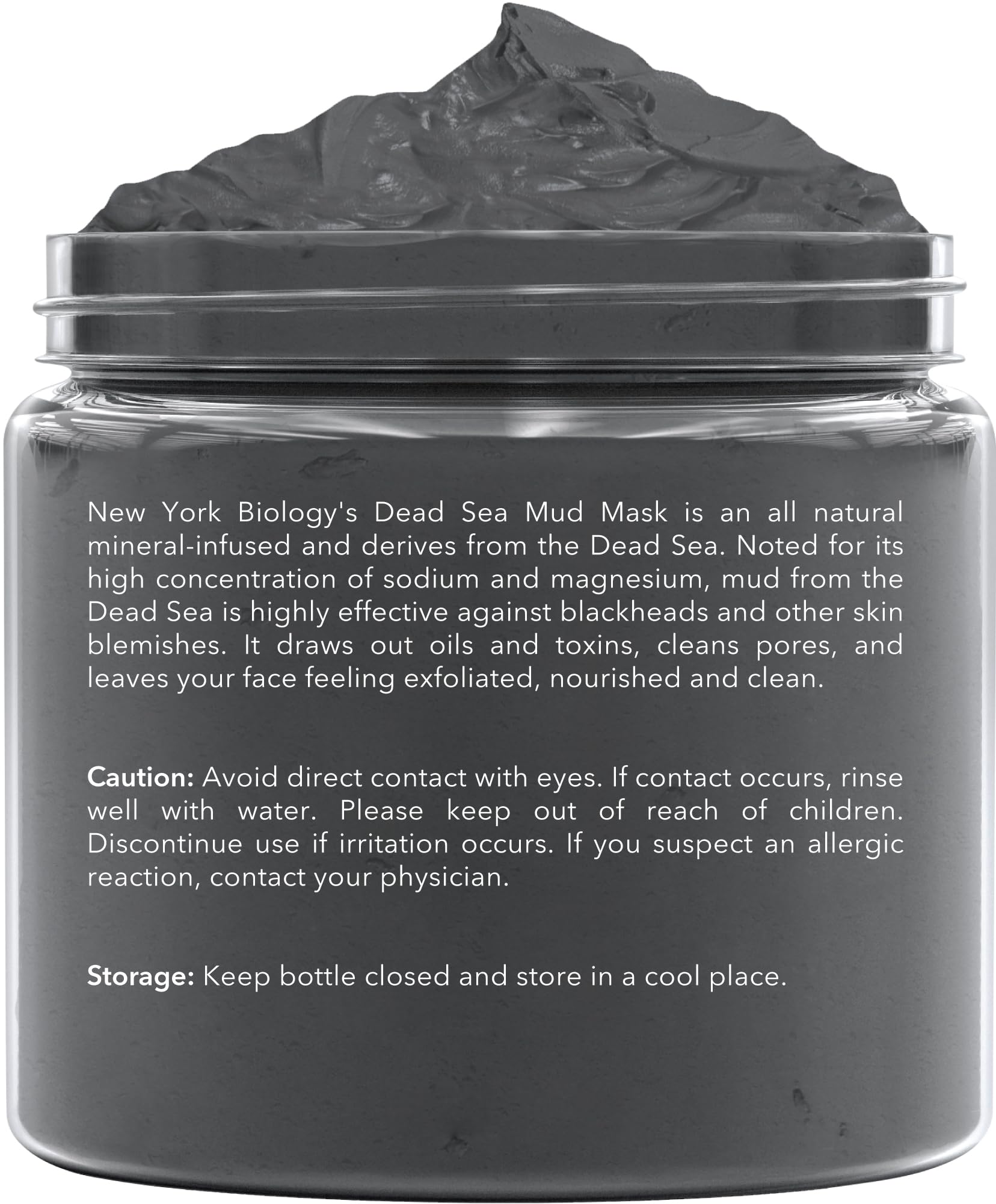 New York Biology Dead Sea Mud Mask for Face and Body - Spa Quality Pore Reducer for Acne, Blackheads & Oily Skin, Natural Skincare for Women, Men - Tightens Skin for A Healthier Complexion - 8.8 oz