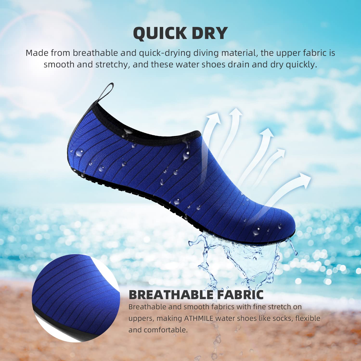 Water Shoes for Women Men Quick-Dry Aqua Socks Swim Beach Barefoot Yoga Exercise Wear Sport Accessories Pool Camping Must Haves Adult Youth Size