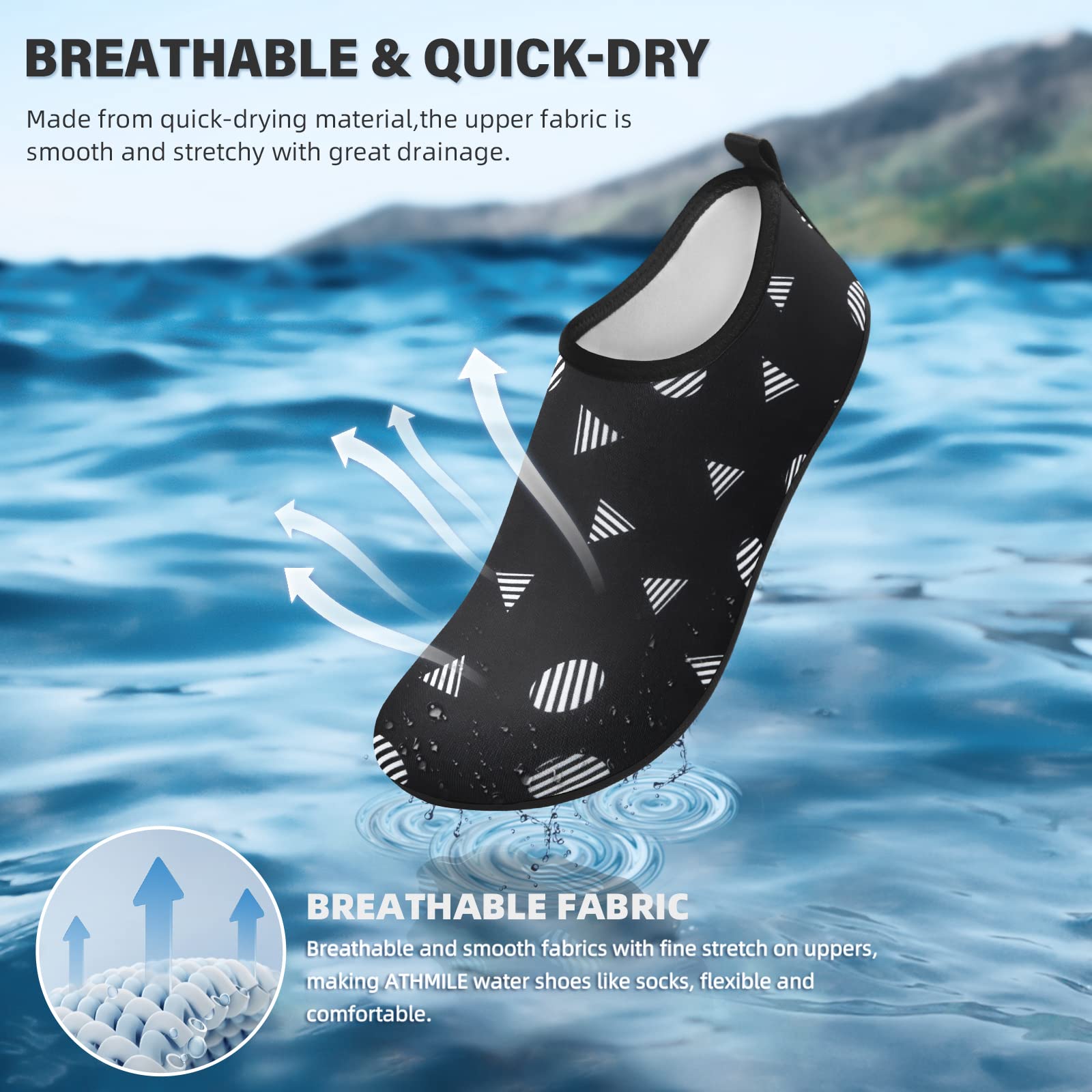 Water Shoes for Women Men Quick-Dry Aqua Socks Swim Beach Barefoot Yoga Exercise Wear Sport Accessories Pool Camping Must Haves Adult Youth Size