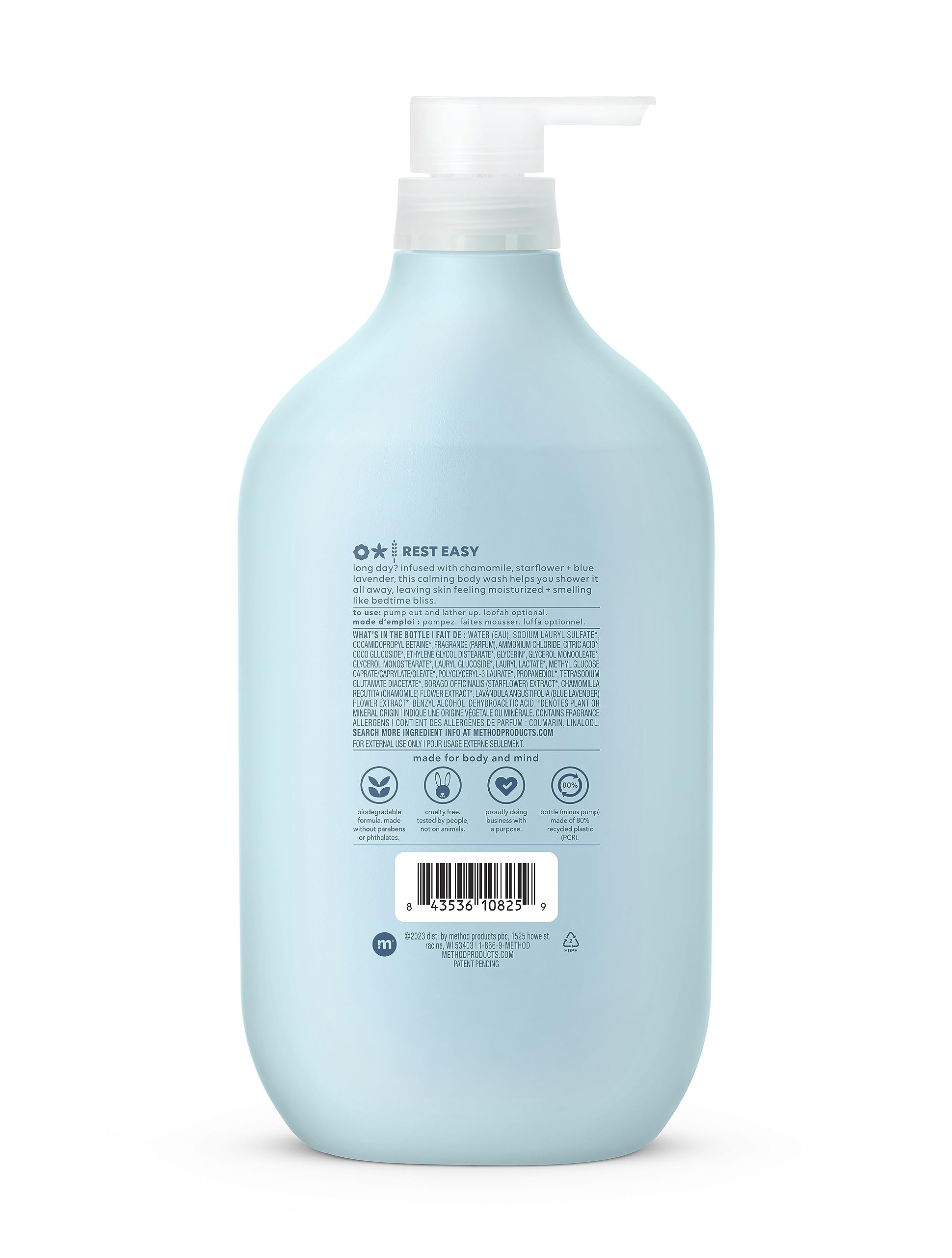 Method Body Wash, Sea + Surf, Paraben and Phthalate Free, Biodegradable Formula, 28 oz, (Pack of 1)