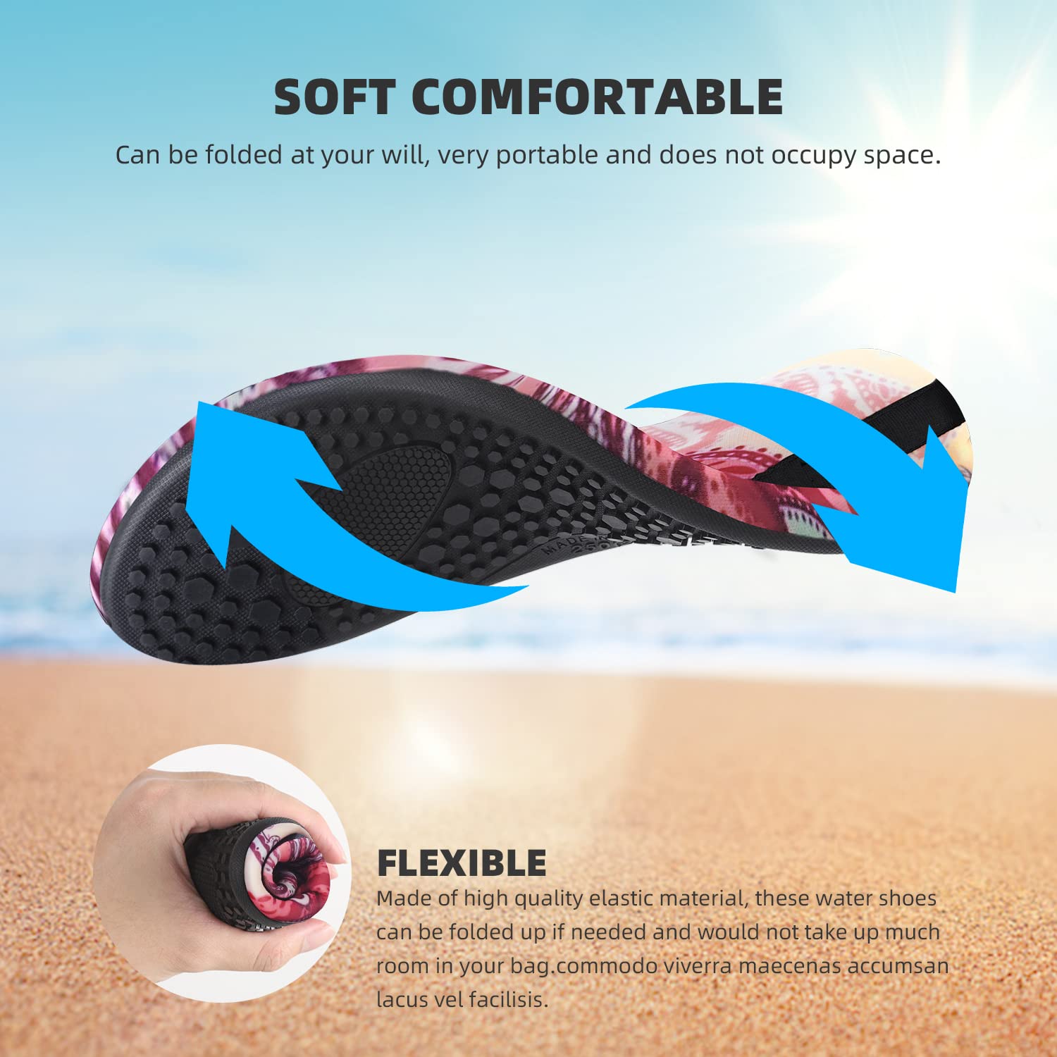 Water Shoes for Women Men Quick-Dry Aqua Socks Swim Beach Barefoot Yoga Exercise Wear Sport Accessories Pool Camping Must Haves Adult Youth Size