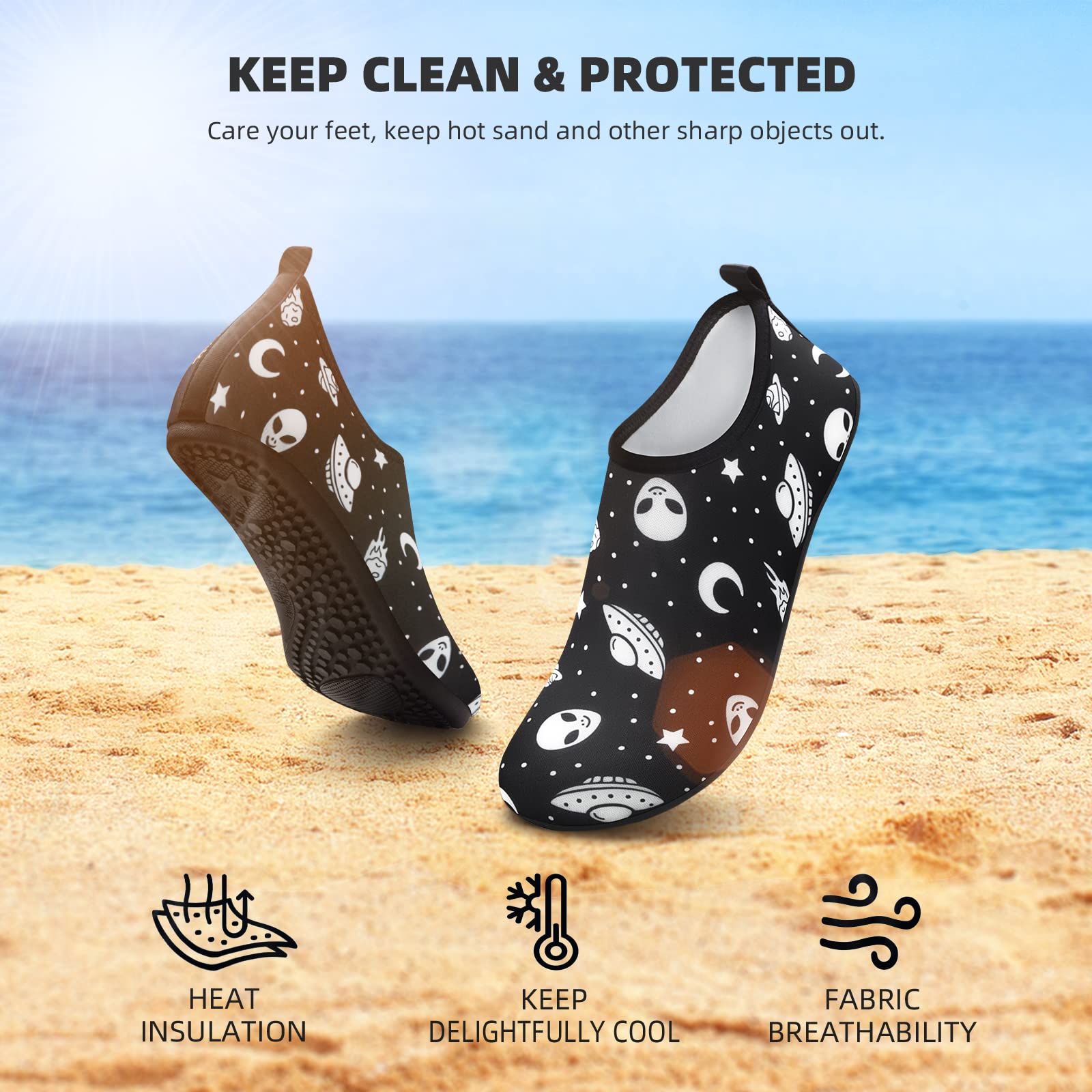 Water Shoes for Women Men Quick-Dry Aqua Socks Swim Beach Barefoot Yoga Exercise Wear Sport Accessories Pool Camping Must Haves Adult Youth Size