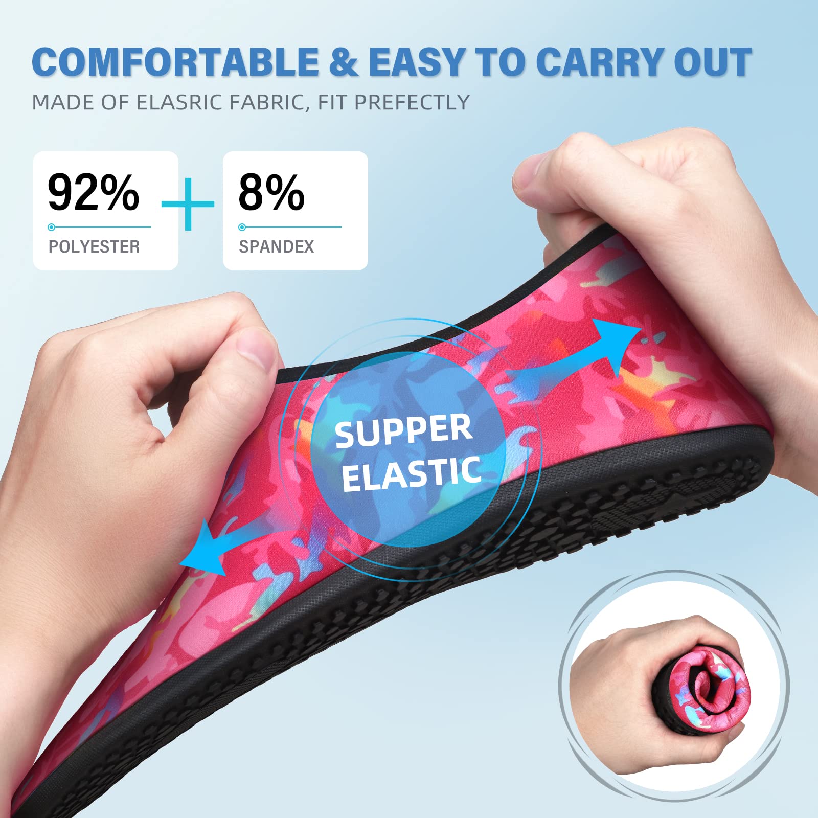 Water Shoes for Women Men Quick-Dry Aqua Socks Swim Beach Barefoot Yoga Exercise Wear Sport Accessories Pool Camping Must Haves Adult Youth Size