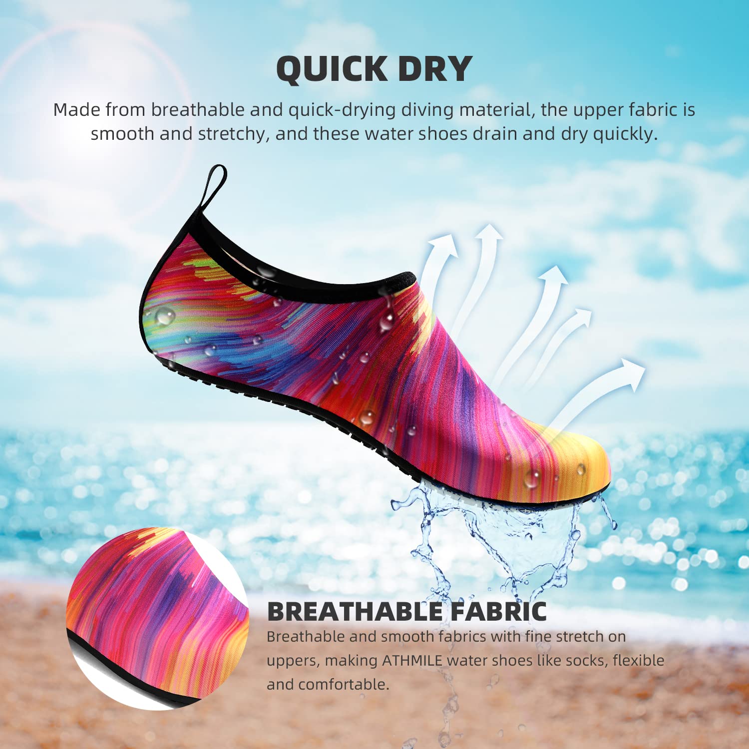 Water Shoes for Women Men Quick-Dry Aqua Socks Swim Beach Barefoot Yoga Exercise Wear Sport Accessories Pool Camping Must Haves Adult Youth Size