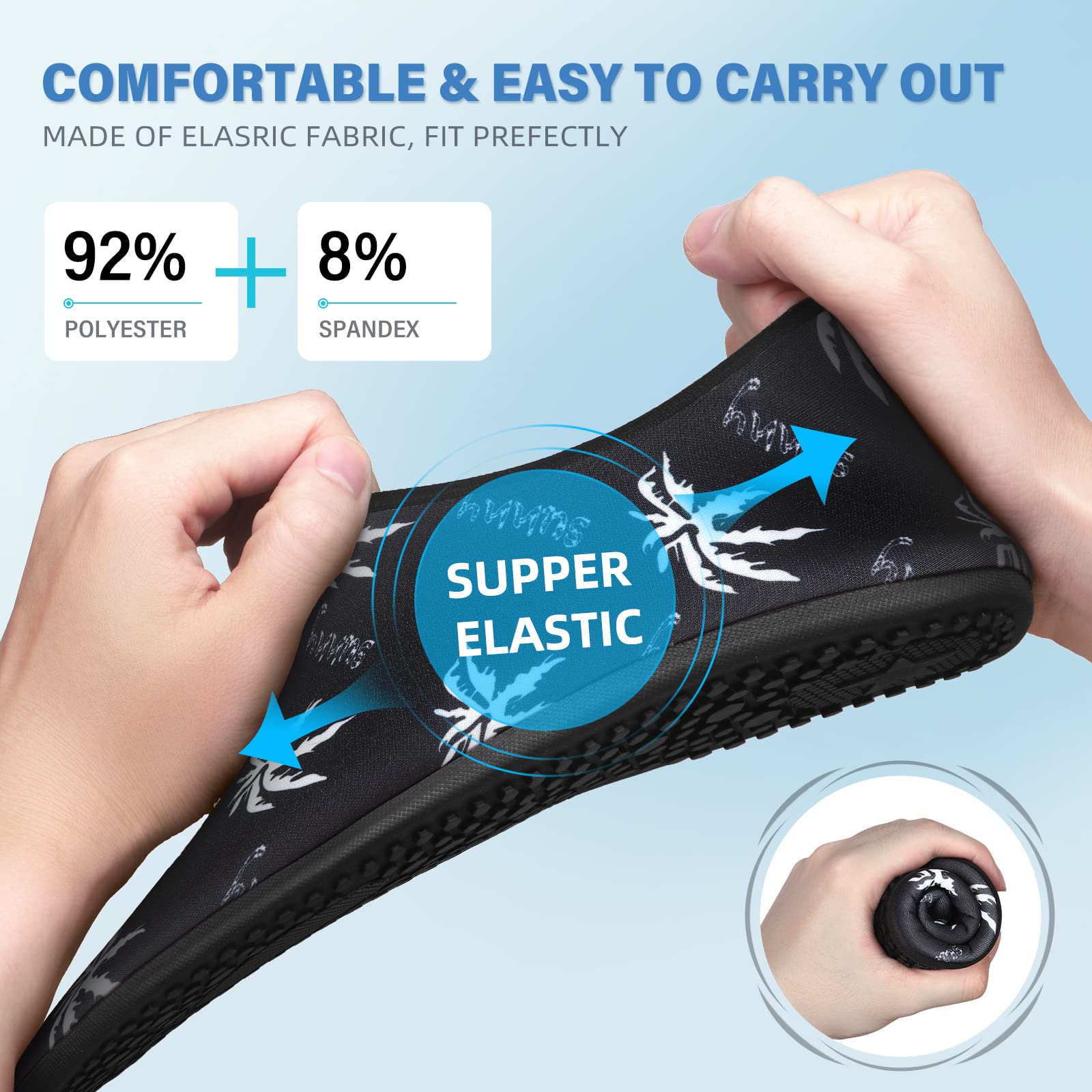 Water Shoes for Women Men Quick-Dry Aqua Socks Swim Beach Barefoot Yoga Exercise Wear Sport Accessories Pool Camping Must Haves Adult Youth Size