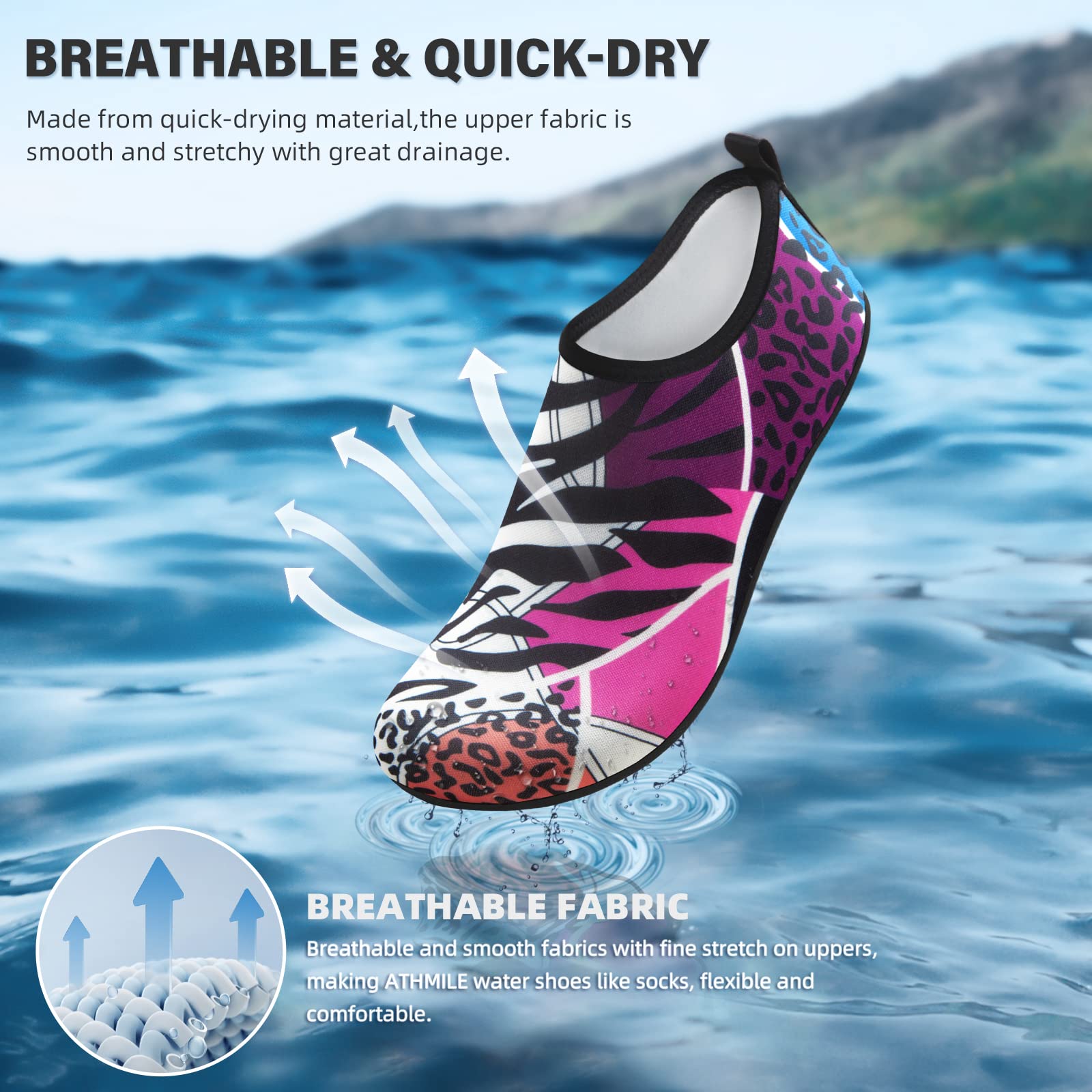 Water Shoes for Women Men Quick-Dry Aqua Socks Swim Beach Barefoot Yoga Exercise Wear Sport Accessories Pool Camping Must Haves Adult Youth Size