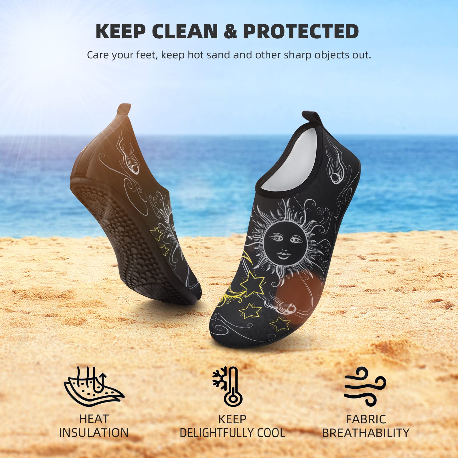 Water Shoes for Women Men Quick-Dry Aqua Socks Swim Beach Barefoot Yoga Exercise Wear Sport Accessories Pool Camping Must Haves Adult Youth Size