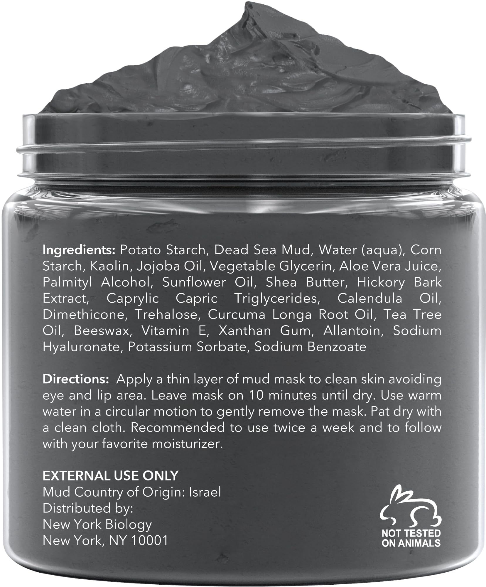 New York Biology Dead Sea Mud Mask for Face and Body - Spa Quality Pore Reducer for Acne, Blackheads & Oily Skin, Natural Skincare for Women, Men - Tightens Skin for A Healthier Complexion - 8.8 oz