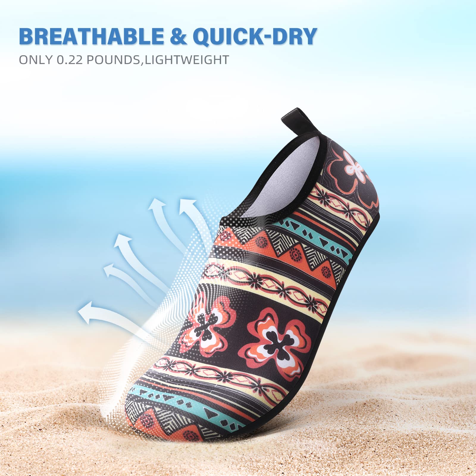 Water Shoes for Women Men Quick-Dry Aqua Socks Swim Beach Barefoot Yoga Exercise Wear Sport Accessories Pool Camping Must Haves Adult Youth Size