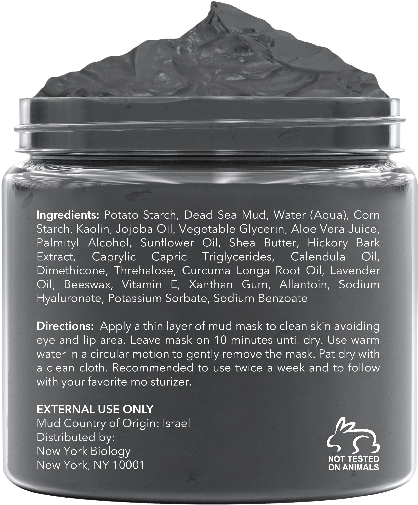 New York Biology Dead Sea Mud Mask for Face and Body - Spa Quality Pore Reducer for Acne, Blackheads & Oily Skin, Natural Skincare for Women, Men - Tightens Skin for A Healthier Complexion - 8.8 oz