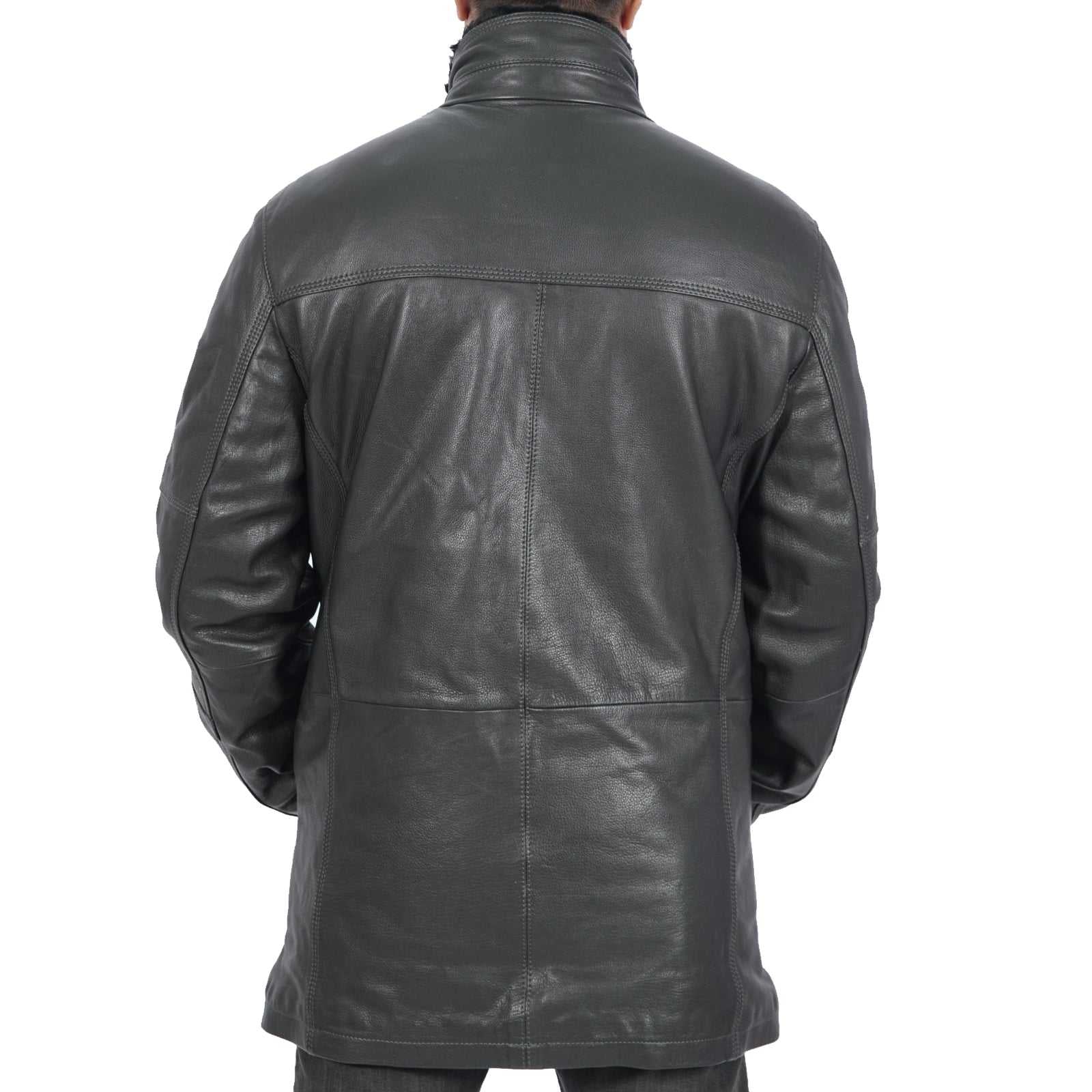 Traper Warm Long Black Leather Jacket 21FW3353 411 $ men's clothing Men's Wear Azure Metis Old is The New Cool