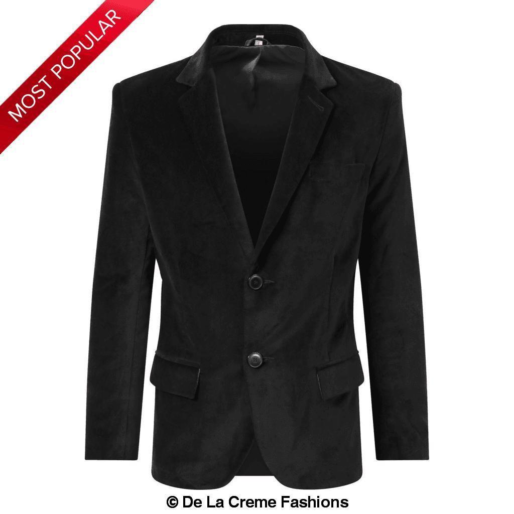 black velvet slim fit blazier