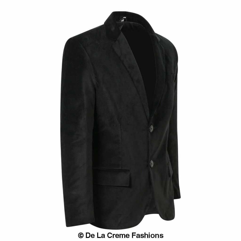 black velvet slim fit blazier