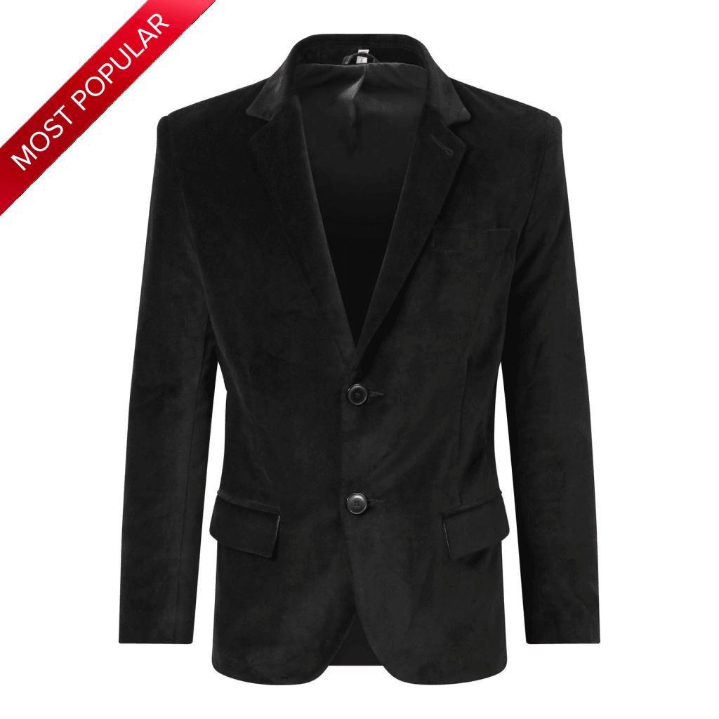 black velvet slim fit blazier